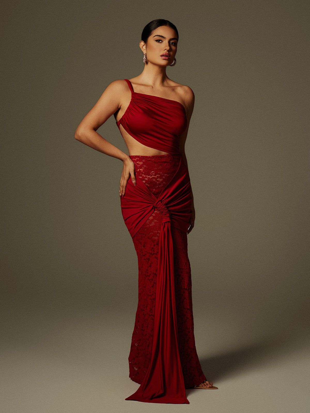 Velour Lace Gown