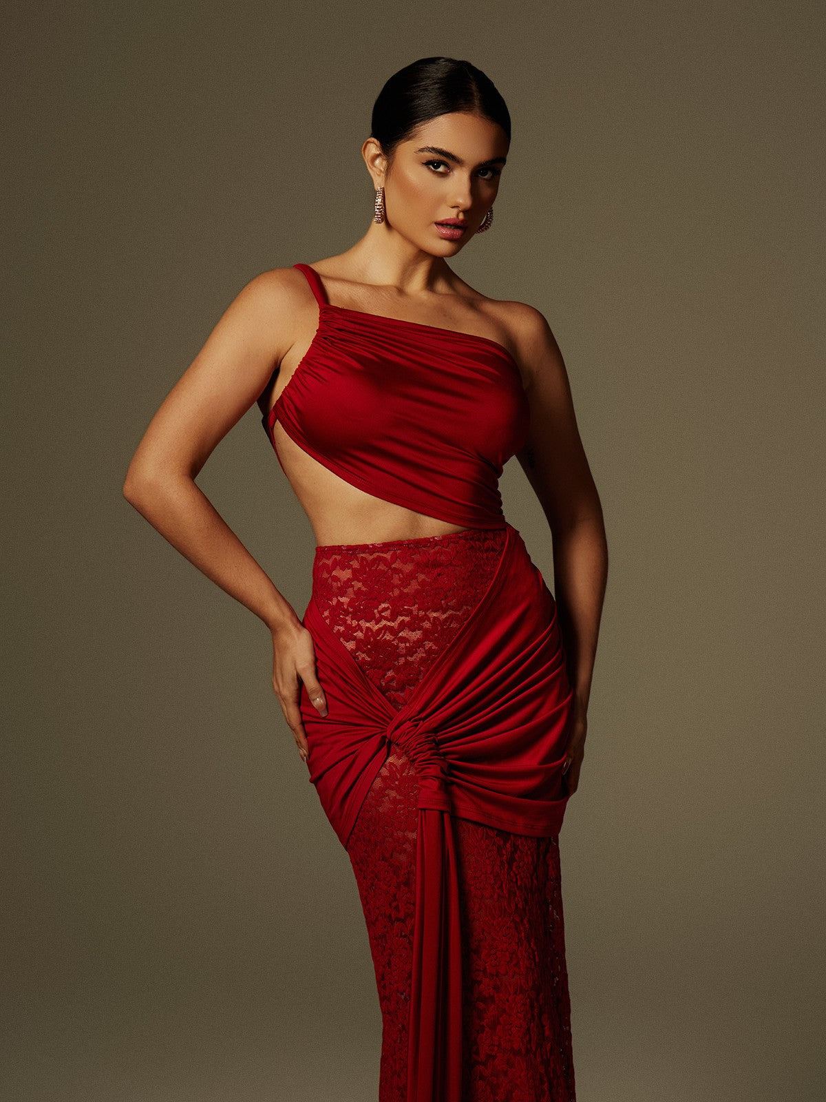 Velour Lace Gown